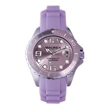 Haurex Italy Women's 1k374dll Ink Lilac Rubber Band Aluminum Watch