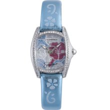 Hello Kitty CT.7094SS/12 Pink /Light Blue /Silver Glitter Dial Leather Watch - Blue - Leather - 12