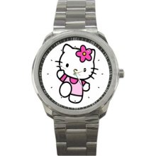 Hello Kitty Sport Metal Watch IwB405 - Stainless Steel - Gray - cartoon