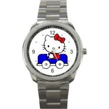 Hello Kitty Sport Metal Watch IwB589 - Metal - Gray - cartoon