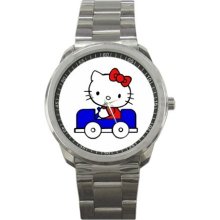 Hello Kitty Sport Metal Watch IwB592 - Metal - Gray - cartoon