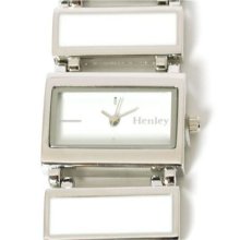 Henley Glamour Ladies Stylish White Rectangular Watch