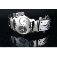 Hi Tek Alexander unisex wrist watch with 2 faces unusual unique