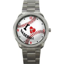 I Love Baseball Ball Design Sport Watch Fit Your Tshirt