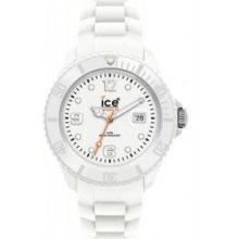 Ice SI-WE-BB-S-11 Unisex Sili Forever Collection White Tone Dial White Plastic Silicone