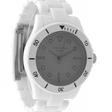 Identity London Unisex Watch-white Strap/grey Face-ck39.28id