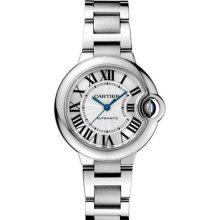 In Box Authentic Cartier Ballon Bleu Atomatic Ladies 33mm Watch W6920071