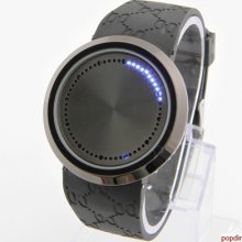 Inspired Blue Led Touch Screen Wrist Watch Men Ladies Unisex Black Silicon Brand