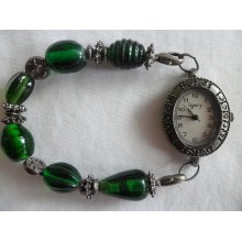 Interchangable Beaded Bracelet-Watch