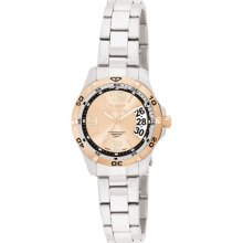 Invicta 0092 Women's Specialty Ii Rose Gold Dial Stainless Steel Bracelet Watch