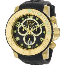 Invicta 0415 Sea Hunter Chronograph Black Polyurethane Men's Watch