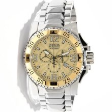 Invicta 10895 Men's Reserve Excursion Gold Tone Dial And Bezel Chronograph Watch