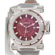 Invicta 12686 Men's Coalition Forces Burgundy Dial Fabric & Leather Gmt Watch