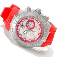 Invicta 1533 Mens Subaqua Swiss Chronograph Stainless Steel Case Red Band Watch