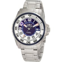 Invicta 1832 Men's Specialty Blue & White Dial Steel Bracelet Automatic Watch