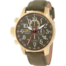 Invicta 1876 Men's Force Canvas Band Green Dial Watch