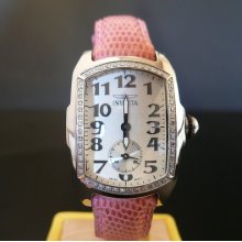 Invicta 2151 Diamond Bezel Swiss Made Baby Lupah On Pink Lizard Strap