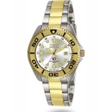 Invicta 3872 Swiss Quartz Two Tone Silver Dial Sapphire