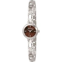 Invicta $395 Women Wildflower Brown Dial Stainless Steel Swiss Quartz Watch 0019