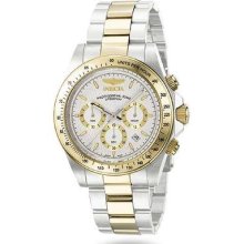 Invicta 9212 Men's Speedway Two Tone Ss Band White Dial Watch