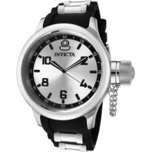 Invicta Men S 1435 Russian Diver Silver Dial Rubber Watch Fast Shipping