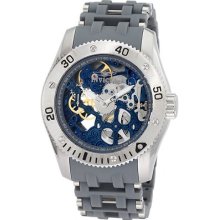 Invicta Menâ€™s Sea Spider Mechanical Skeleton Dial Rubber Strap Watch 1256