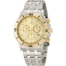 Invicta Men's 10468 Specialty Chronograph Gold Dial Stainless Steel Watch