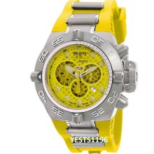 Invicta Men's 1385 Subaqua Noma Iv Chronograph Yellow Dial 500 Meter Watch