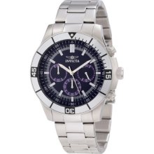 Invicta Watch Specialty Unisex Quartz Watch With Blue Dial Chronograph Display And Silver Stainless Steel Bracelet 12840