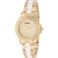 Invicta Women's Angel Classique Pave Diamond Dial Goldtone Watch 1783