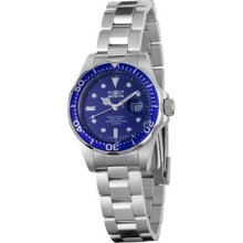 Invicta Womens Pro Diver Blue Dial Stainless Steel Watch 4863