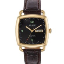 Jack Spade 'Sutherland Pillow' Leather Strap Watch, 38mm