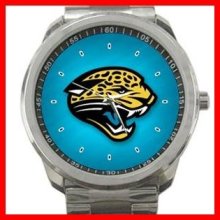 Jacksonville Jaguars Football Silvertone Sports Metal Watch 32903742