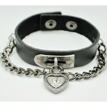 Jewelry Bangle Black Women Leather Bracelet Men Leather Bracelet Unisex Bracelet with Skull Heads 1615A