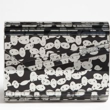 Jimmy Choo 'Candy Mirror' Clutch Black/ Silver