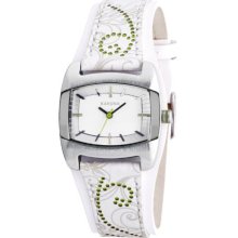 Kahuna Women's Quartz Watch With White Dial Analogue Display And White Plastic Or Pu Cuff Kls-0269L