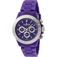 KAndBROS Unisex 9542-1 Ice-Time Full Color Purple Chronograph