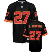 Kansas City Chiefs Larry Johnson Replica Blk Jersey=3x