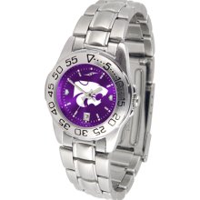 Kansas State Wildcats Anochrome Watch Mens Ladies Steel Band