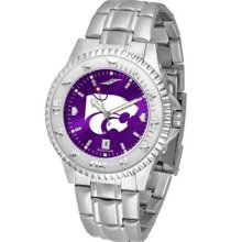 Kansas State Wildcats KSU Mens Steel Anochrome Watch