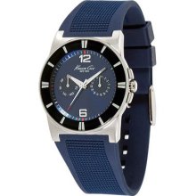 Kenneth Cole New York Mens Round Face Blue Strap Watch KC1576