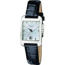 Kenneth Cole Watch Kc2443 Black Leather Strap Date Display Watch