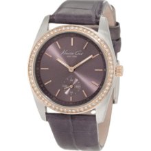 Kenneth Cole Women's Grey Dial Leather Strap Quartz Watch Kc2632