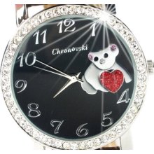 Koala Bear Hug Love Heart Designer Bling Womens Ladies Art Watches Amsx