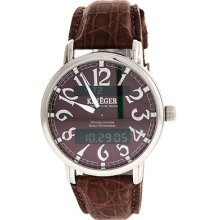 Krieger K6006 Chronometer De Marine Stainless Steel Analog Digital Mens Watch