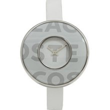 Lacoste Club Collection Figari Wht Dial/leather Strap Ladies Watch..2000541