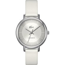 Lacoste Nice White Leather Ladies Watch 2000716