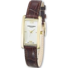 Ladies Charles Hubert Leather Band Dial Watch