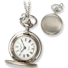 Ladies Charles Hubert Satin Chrome Finish Brass Pendant Watch