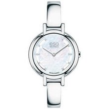 Ladies' ESQ Movado Contempo Diamond Accent Watch with White Mother-of-